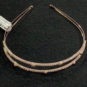 Gold & Rhinestone Double Row Headband